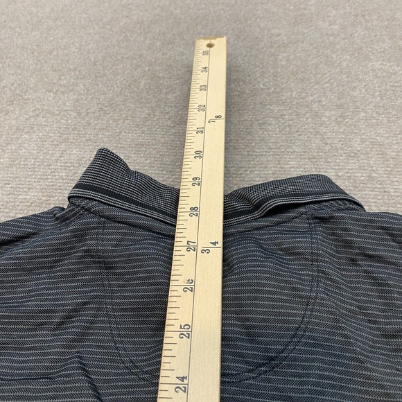 Tommy Bahama Polo Shirt Mens Large Black Gray Supima Marlin Logo Rugby Golfer - Picture 14 of 14